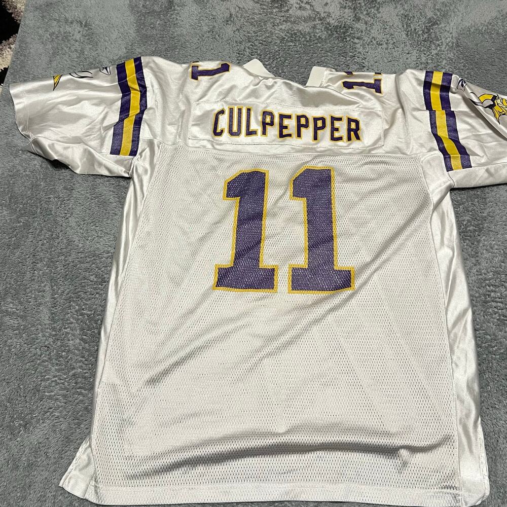 Minnesota Vikings Dante Culpepper Jersey Reebok Vintage 11 XL White